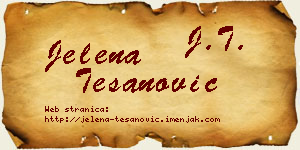 Jelena Tešanović vizit kartica